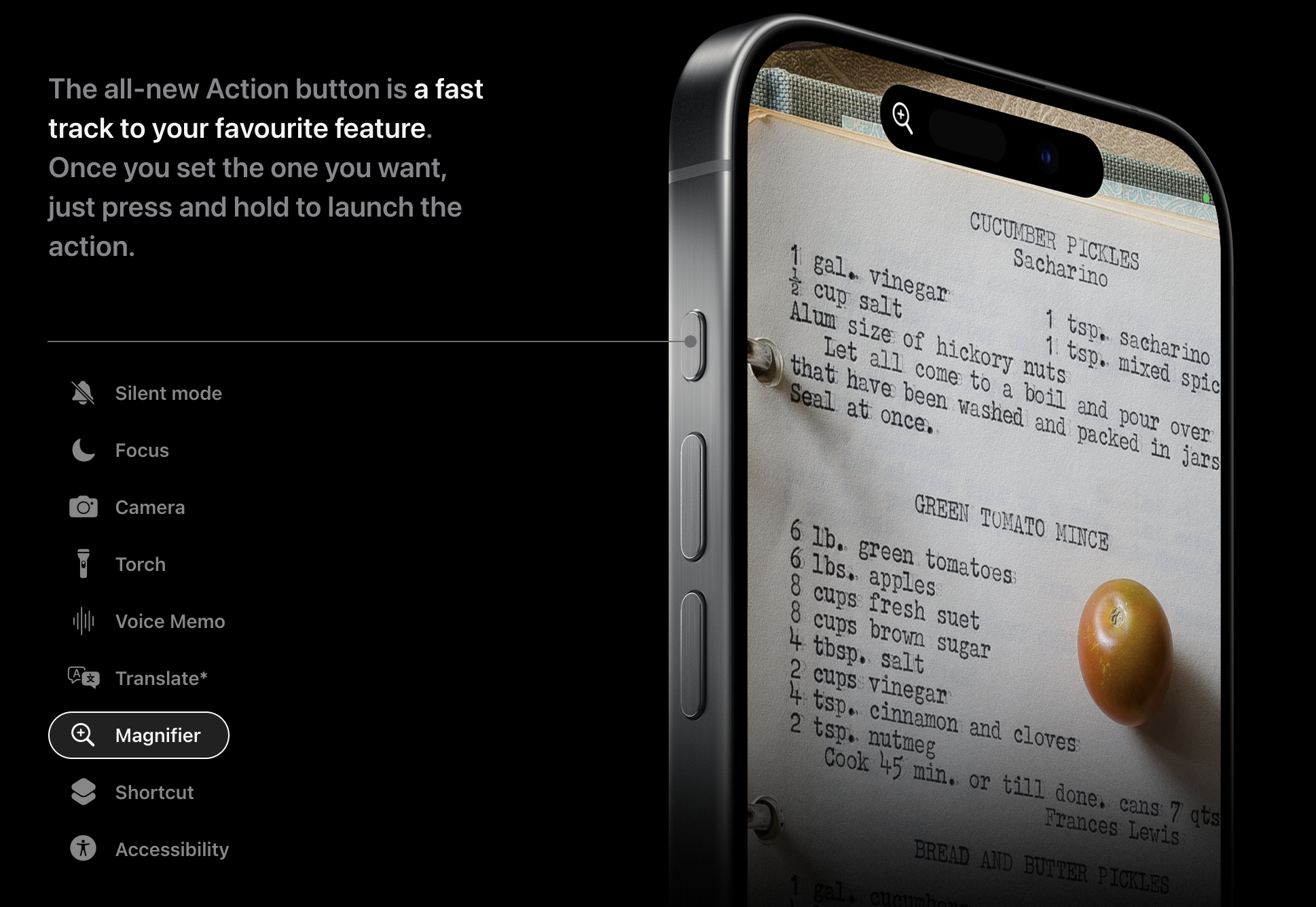 Nút Action Button mang tới nhiều cải tiến mới trong trải nghiệm cho người dùng